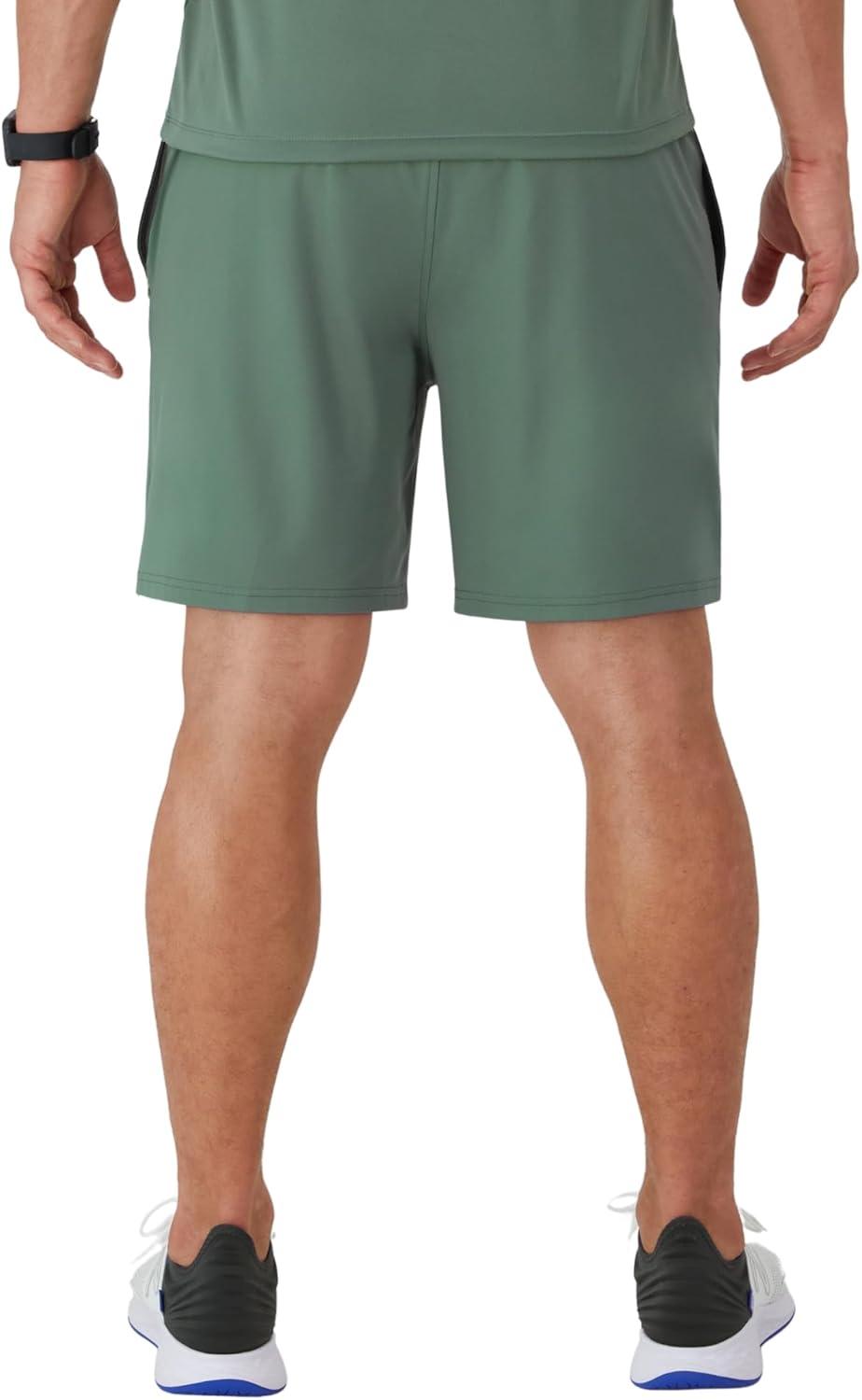 imageHanes Mens Moves Workout Boxer Brief Liner ampamp Total Support Pouch MoistureWicking Shorts 7 InseamHerbal Olive Green