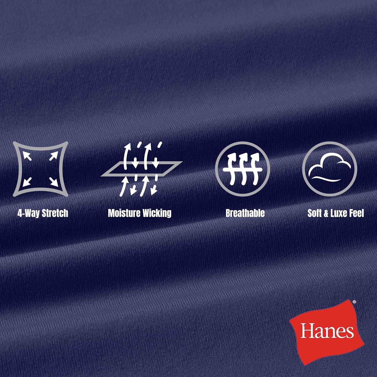 imageHanes Mens Moves Workout Boxer Brief Liner ampamp Total Support Pouch MoistureWicking Shorts 7 InseamImperial Indigo