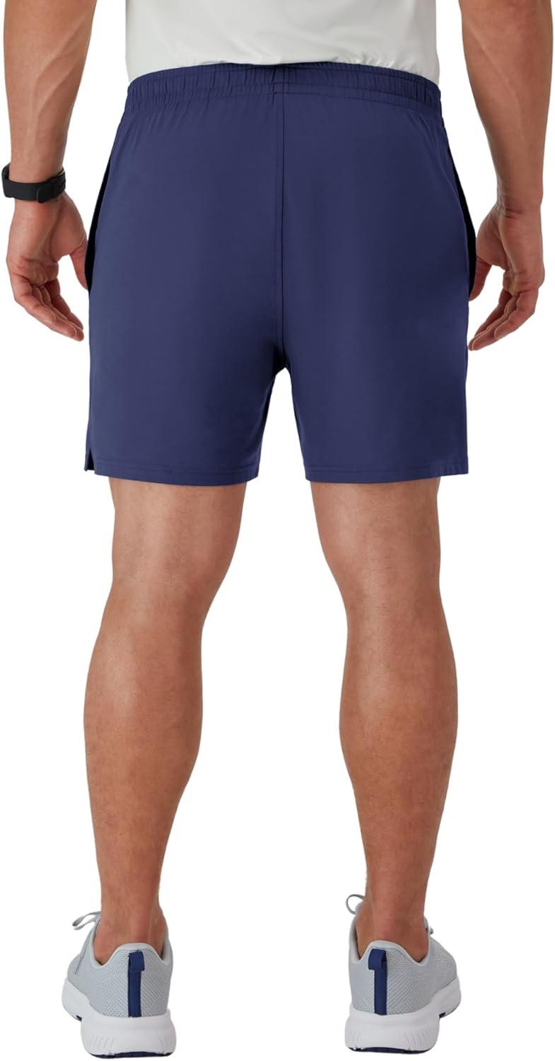 imageHanes Mens Moves Workout Boxer Brief Liner ampamp Total Support Pouch MoistureWicking Shorts 7 InseamImperial Indigo