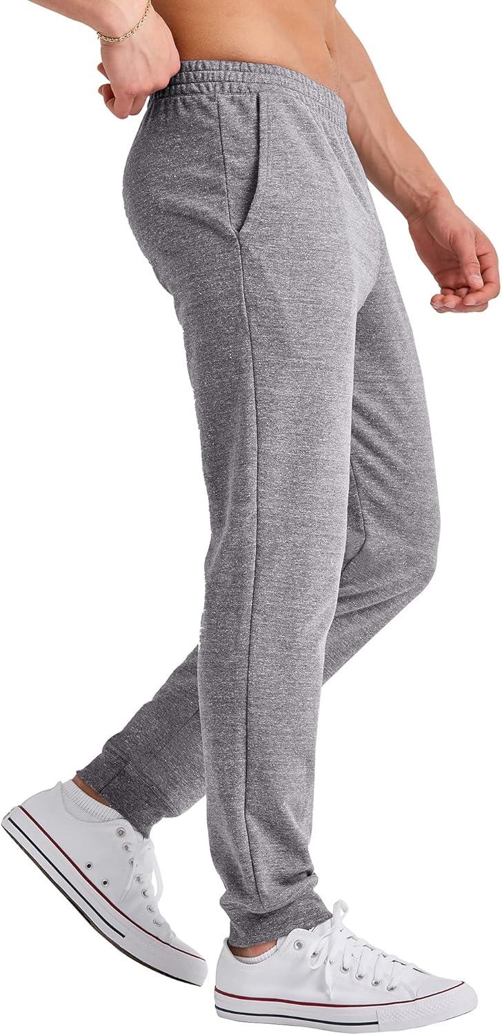 imageHanes Mens Originals French Terry Joggers Lightweight Sweatpants with Pockets 30quot InseamBlack 50r Pe Heather