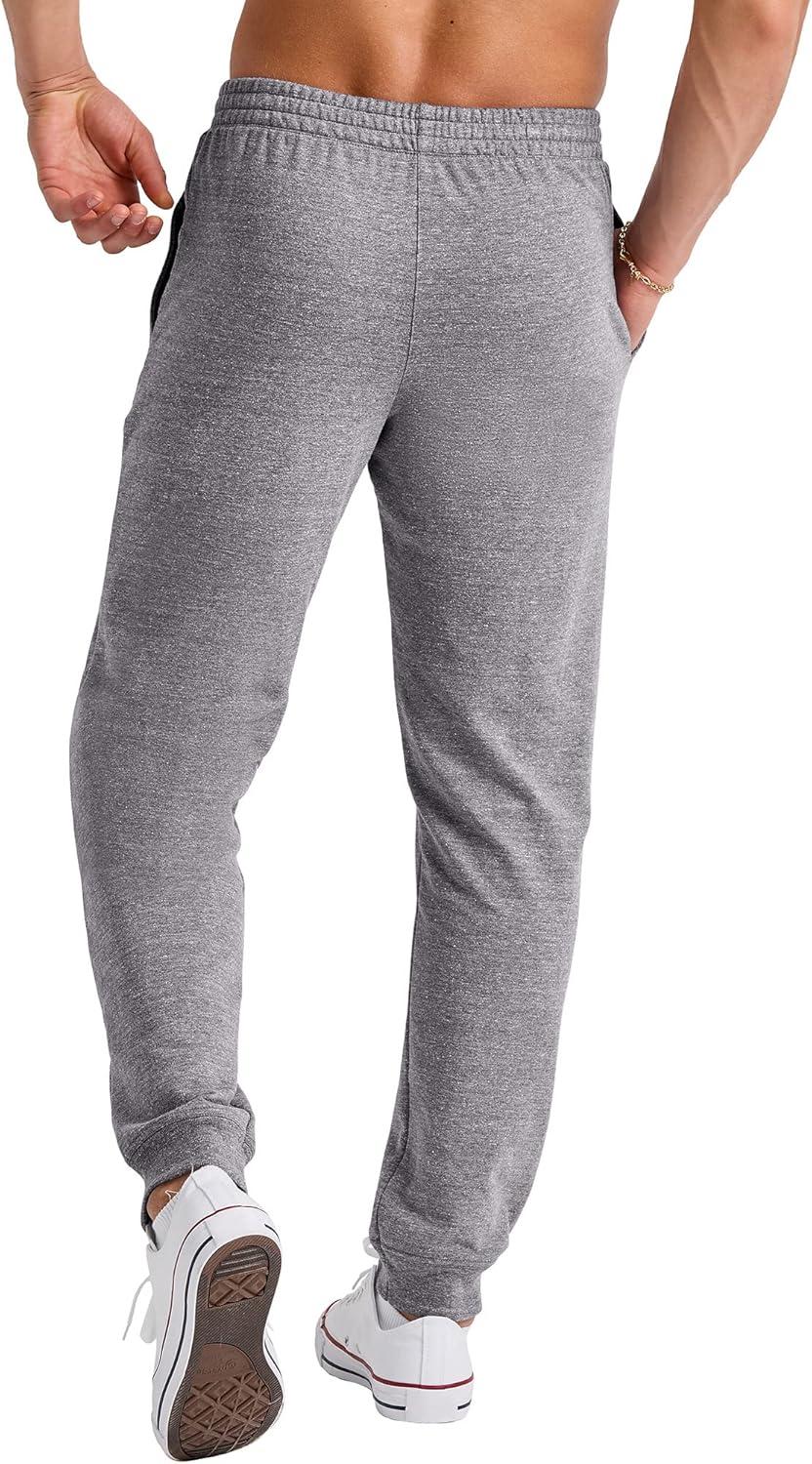 imageHanes Mens Originals French Terry Joggers Lightweight Sweatpants with Pockets 30quot InseamBlack 50r Pe Heather