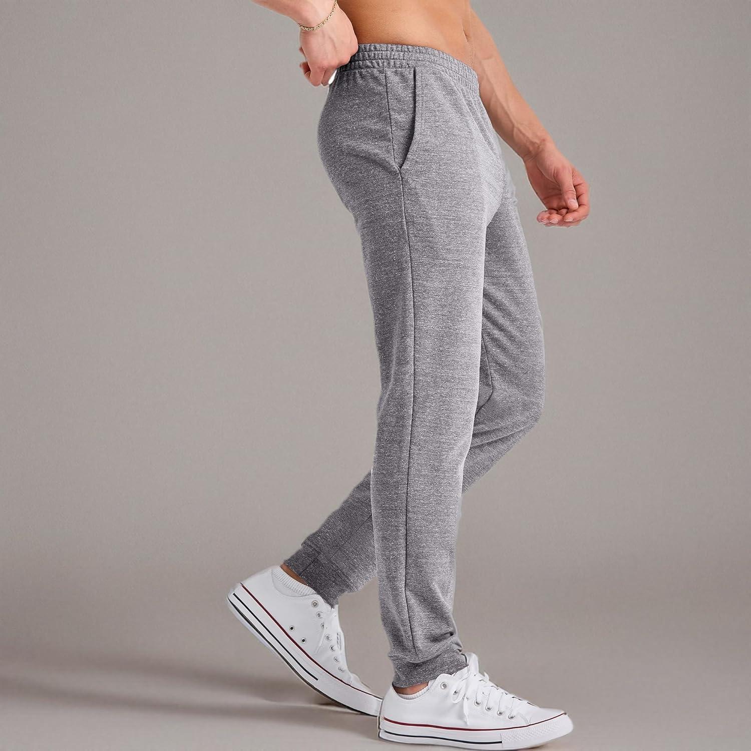 imageHanes Mens Originals French Terry Joggers Lightweight Sweatpants with Pockets 30quot InseamBlack 50r Pe Heather