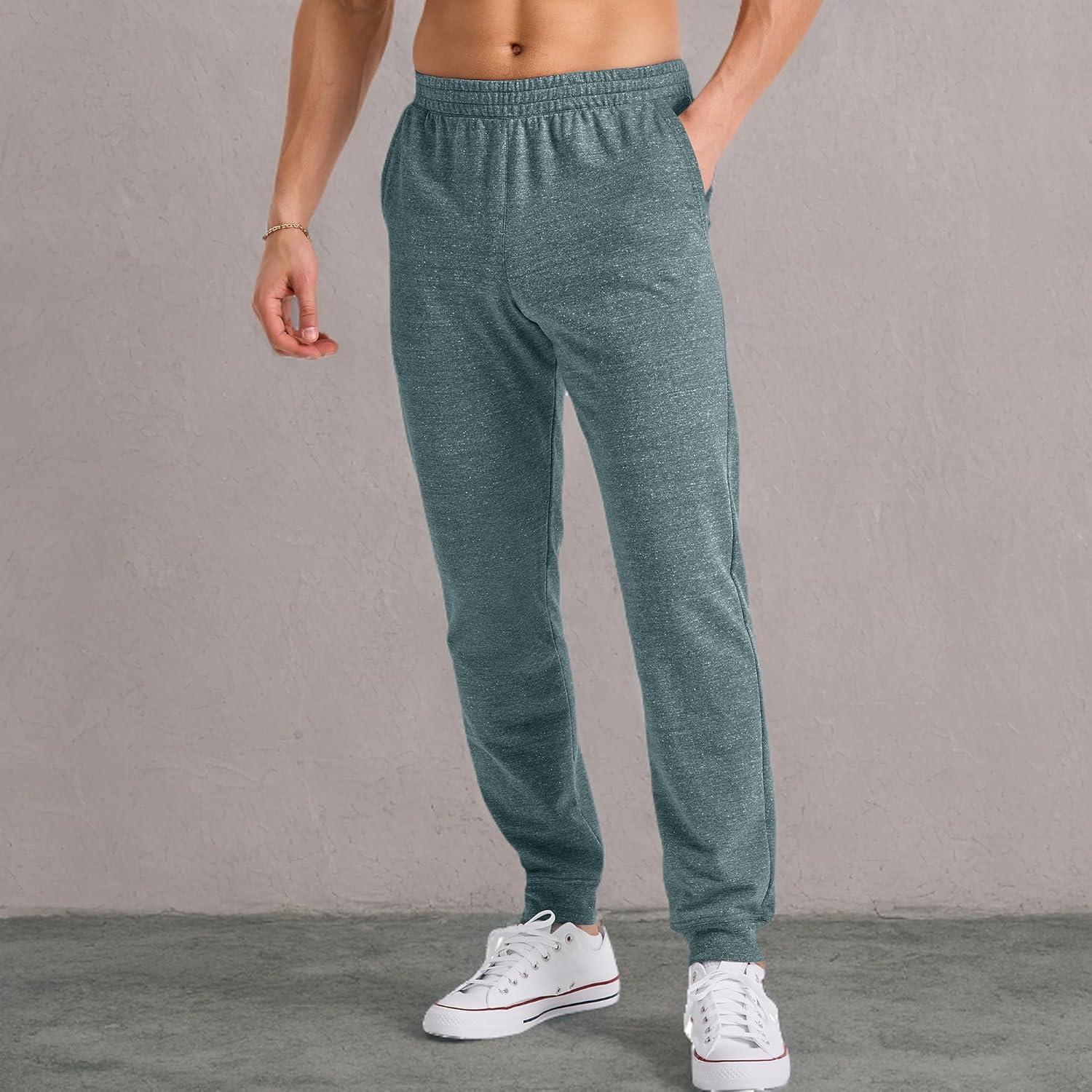 imageHanes Mens Originals French Terry Joggers Lightweight Sweatpants with Pockets 30quot InseamCactus Pe Heather