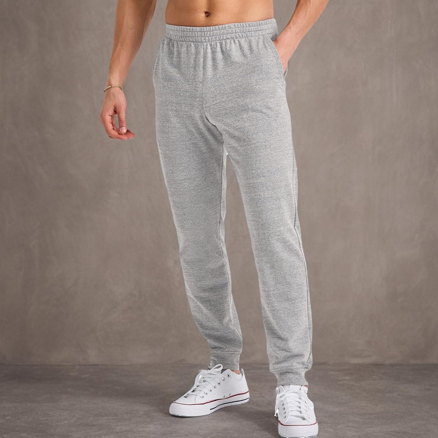 imageHanes Mens Originals French Terry Joggers Lightweight Sweatpants with Pockets 30quot InseamConcrete Pe Heather