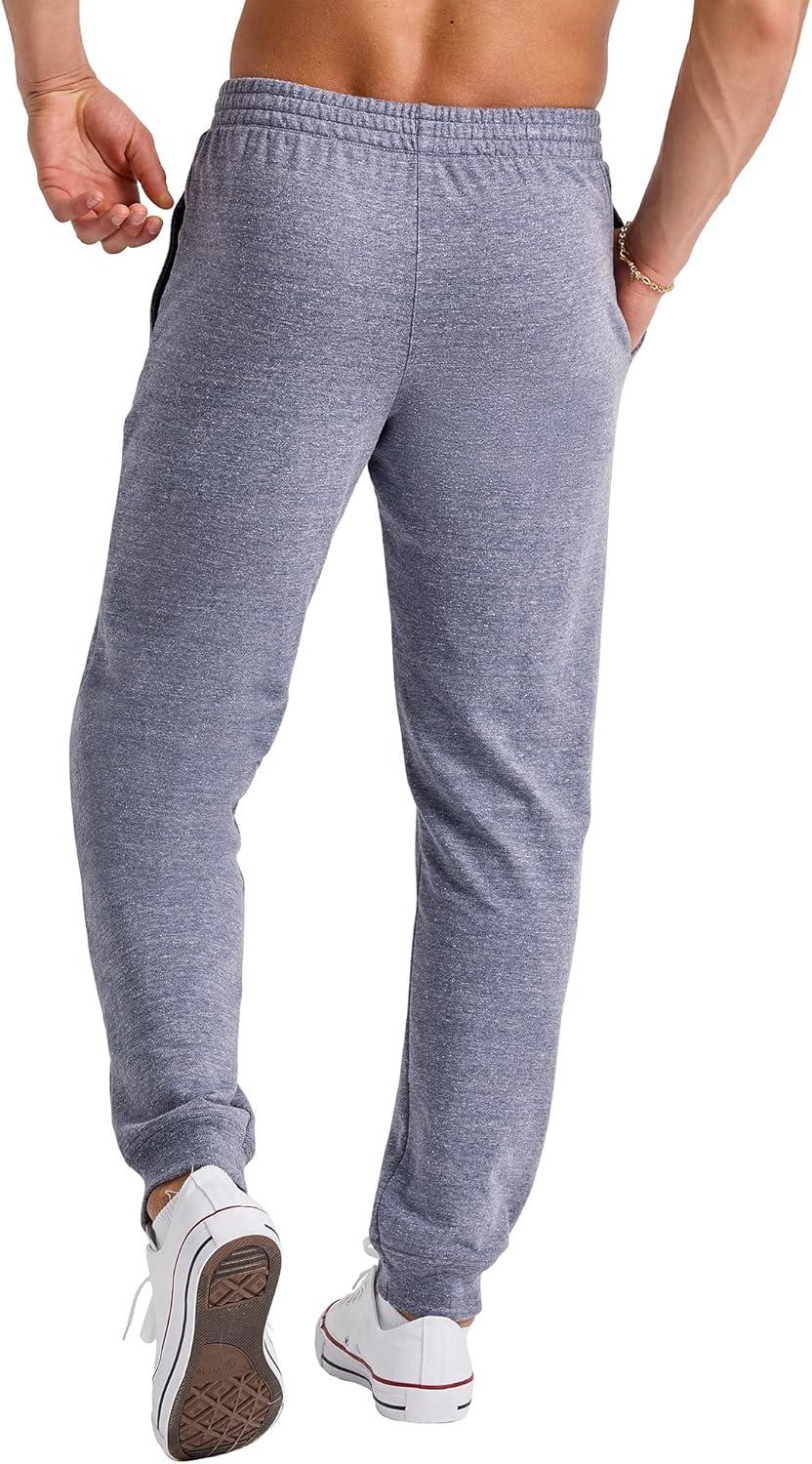 imageHanes Mens Originals French Terry Joggers Lightweight Sweatpants with Pockets 30quot InseamNavy Pe Heather