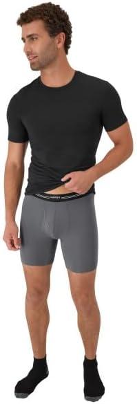 imageHanes Mens Perfect Flex Breathable Boxer Brief Underwear Lightweight Luxe Modal Blend Supportive Pouch 1PackGrey
