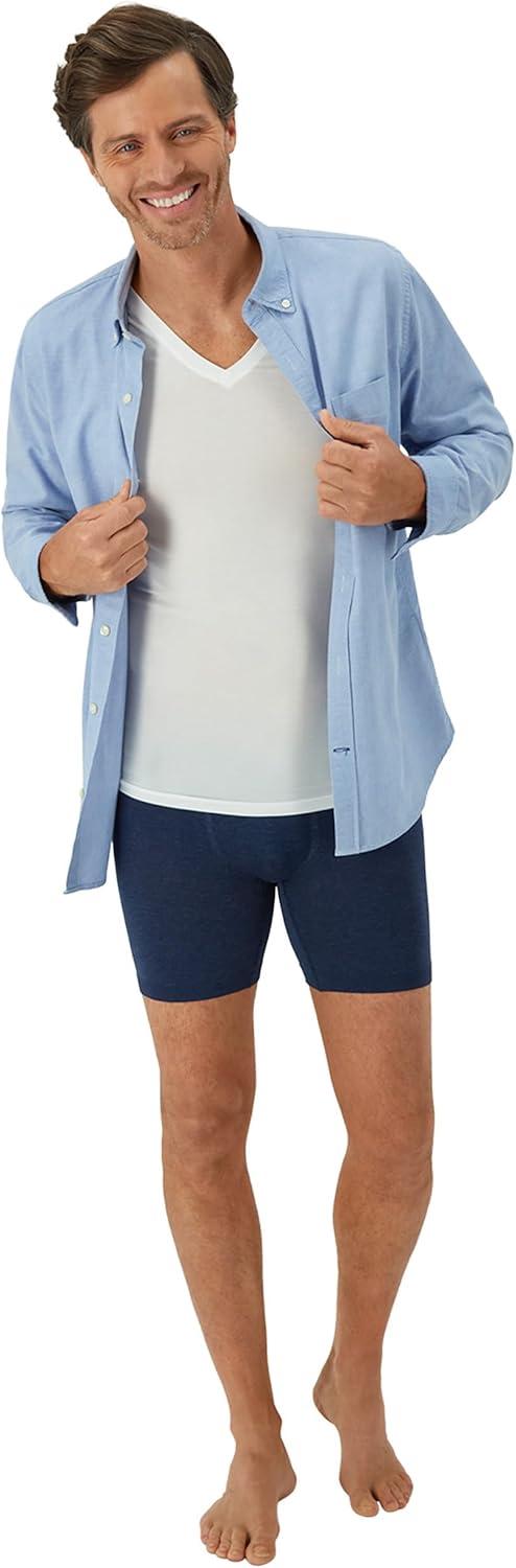 imageHanes Mens Perfect Flex VNeck Tee Stay Tucked Undershirt Slim Fit Tight on Arms TShirt White ampamp BlackWhite