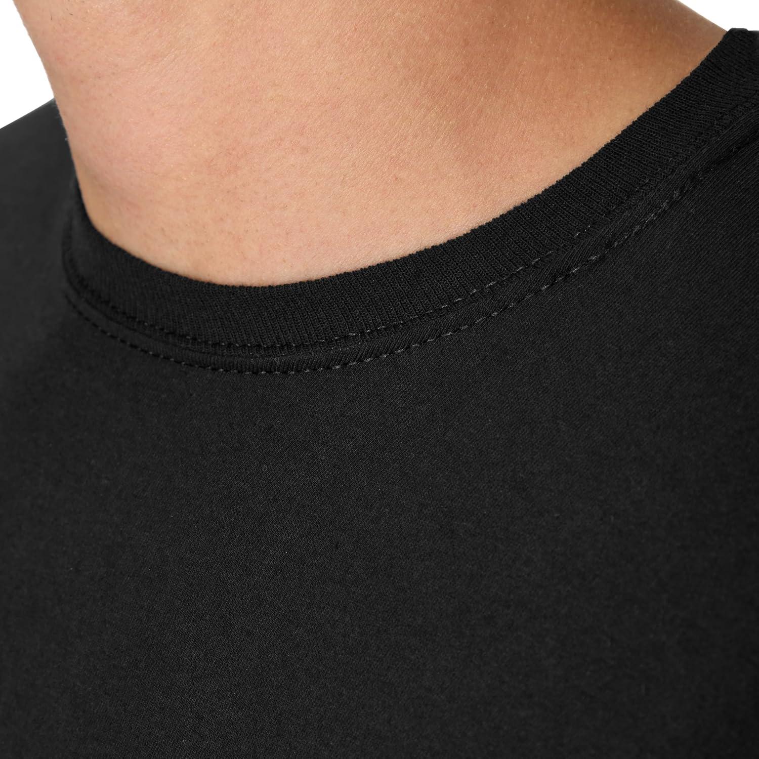 imageHanes Mens Pocket TShirt Pack 6Pack Cool ampamp Breathable Cotton Tees StayTucked Undershirts for MenBlackGrey