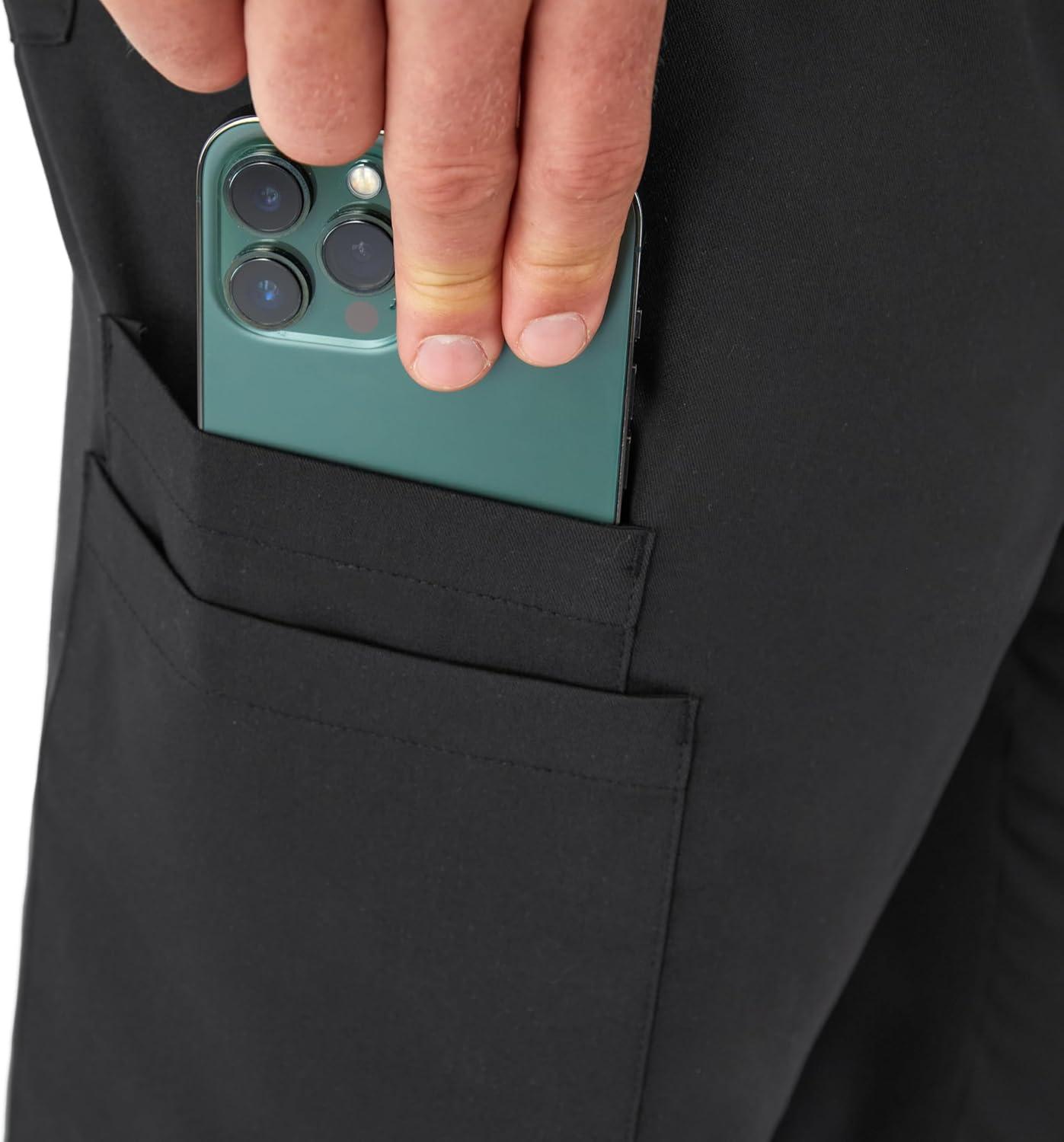 imageHanes Mens Scrubs Healthcare Joggers Scrub Joggers for Men MoistureWicking ampamp Odor Control Multiple PocketsNew Ebony