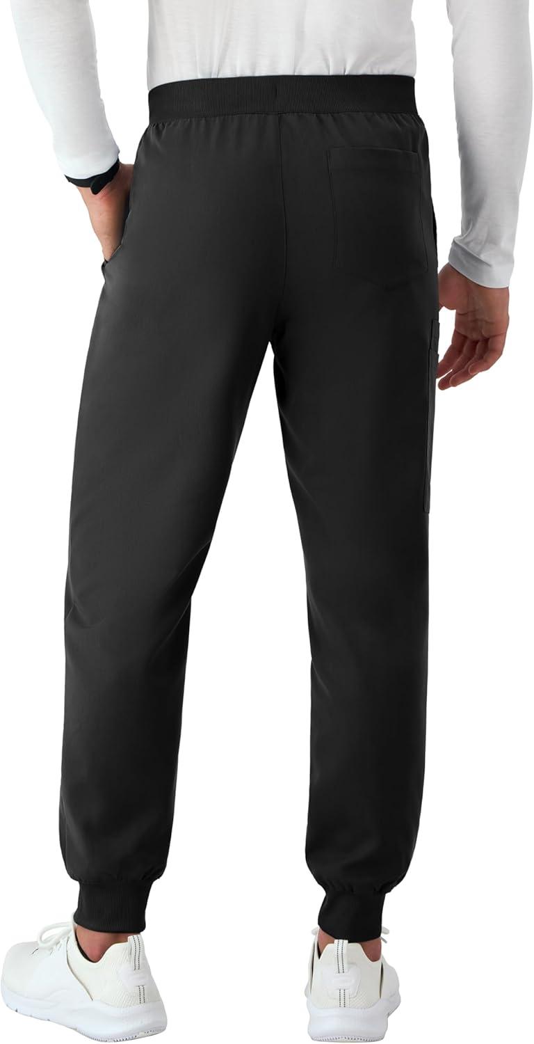 imageHanes Mens Scrubs Healthcare Joggers Scrub Joggers for Men MoistureWicking ampamp Odor Control Multiple PocketsNew Ebony
