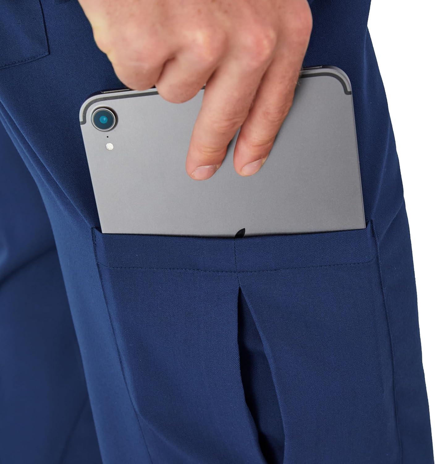 imageHanes Mens Scrubs Healthcare Pants Scrub Pants for Men MoistureWicking ampamp Odor Control 5 PocketsAthletic Navy