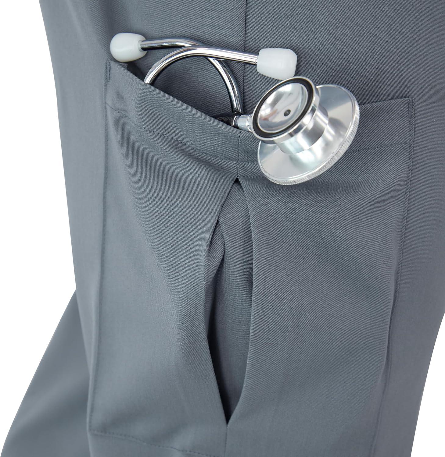 imageHanes Mens Scrubs Healthcare Pants Scrub Pants for Men MoistureWicking ampamp Odor Control 5 PocketsSlate Grey