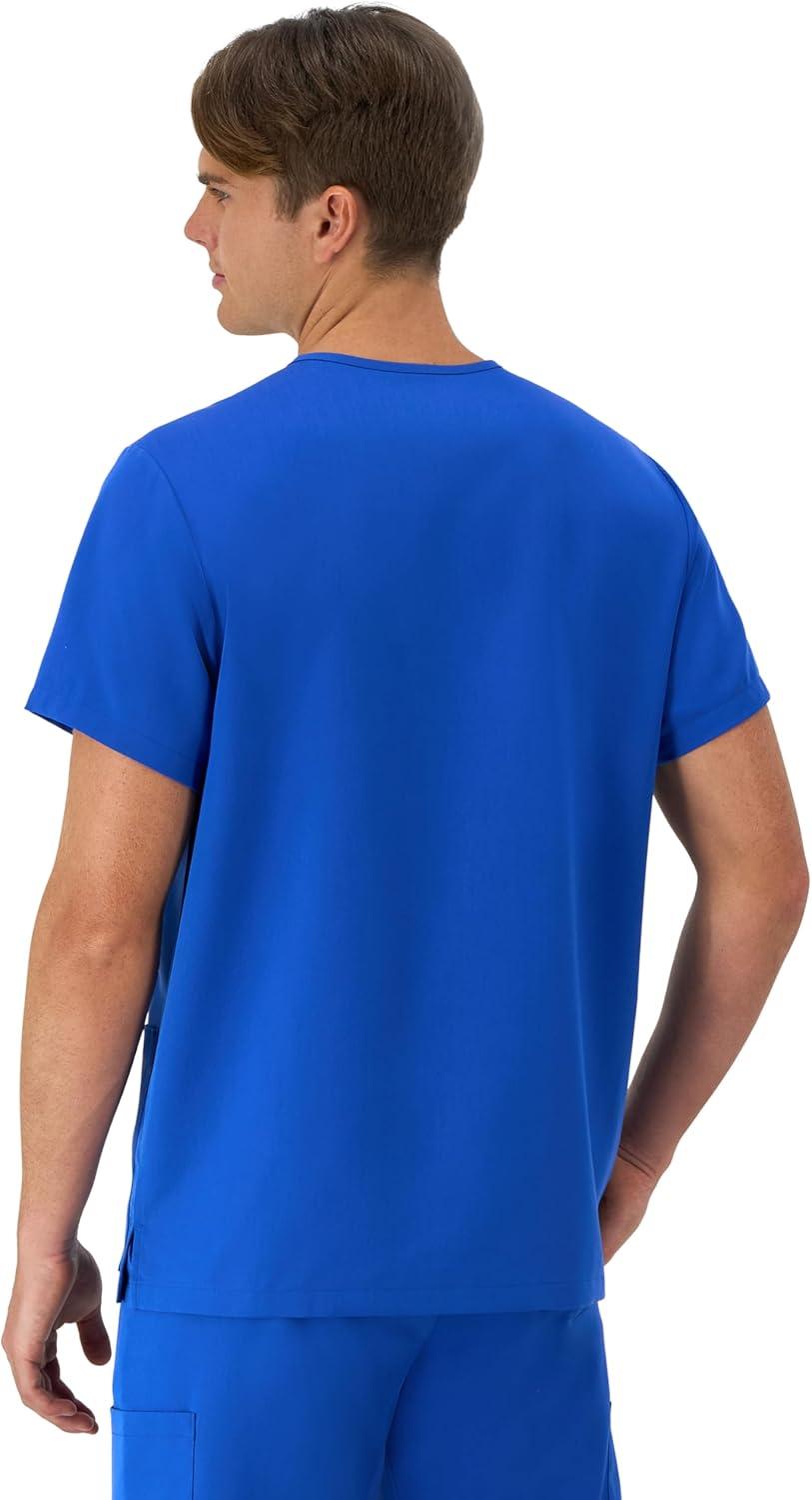 imageHanes Mens Scrubs Healthcare Top MoistureWicking Stretch Scrub Shirts for Men Odor ControlRoyal Blue