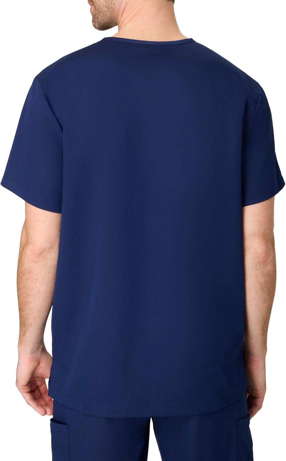 imageHanes Mens Scrubs Healthcare Top Scrub Shirt for Men MoistureWicking ampamp Odor Control One PocketAthletic Navy