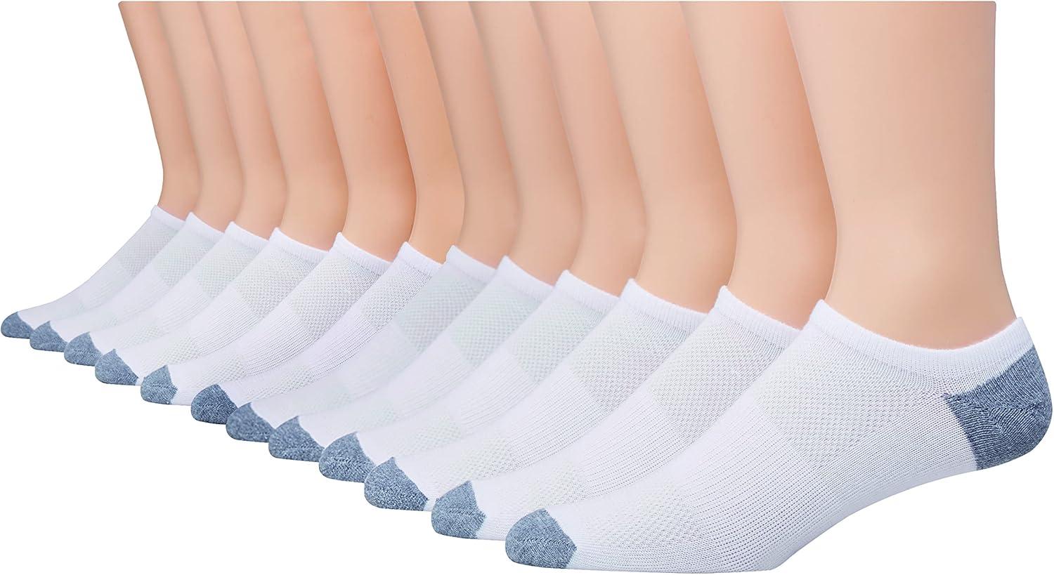 imageHanes Mens Socks XTemp Lightweight Socks Low Cut and No Show 12PackWhite