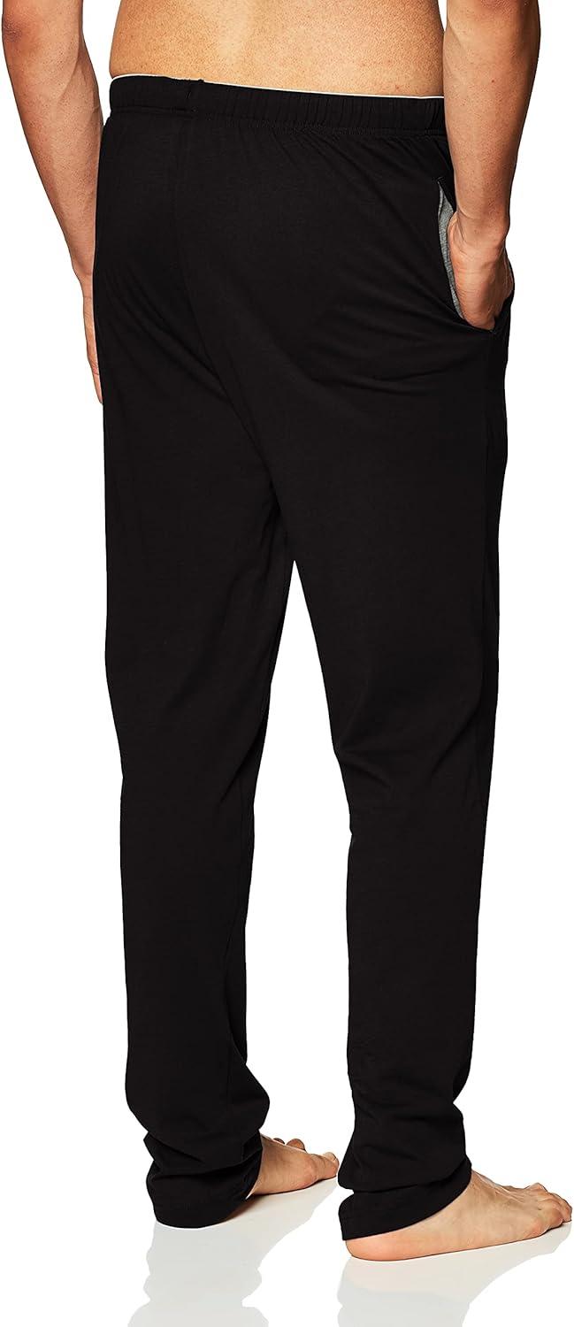 imageHanes Mens Solid Knit Sleep Pant with Pockets and DrawstringBlack