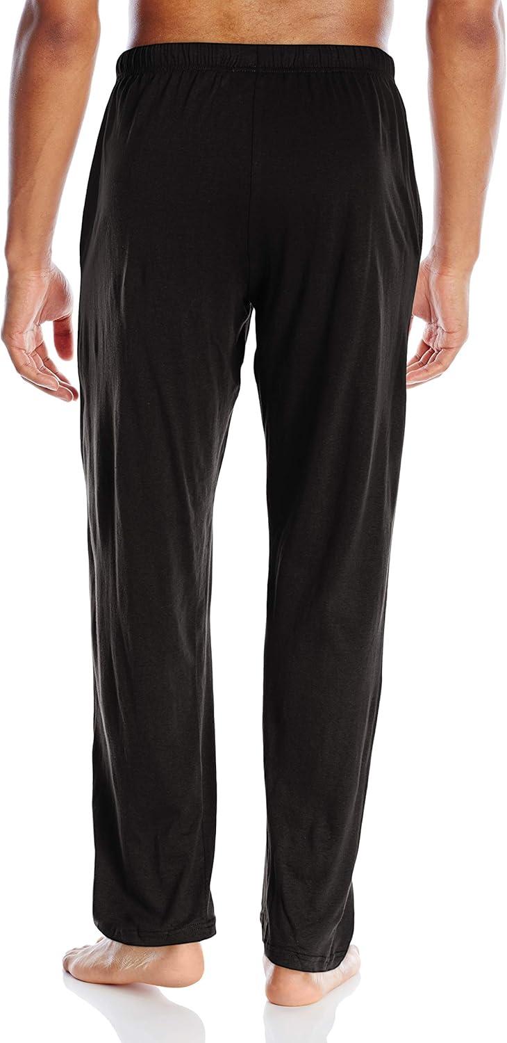 imageHanes Mens Solid Knit Sleep Pant with Pockets and DrawstringBlack