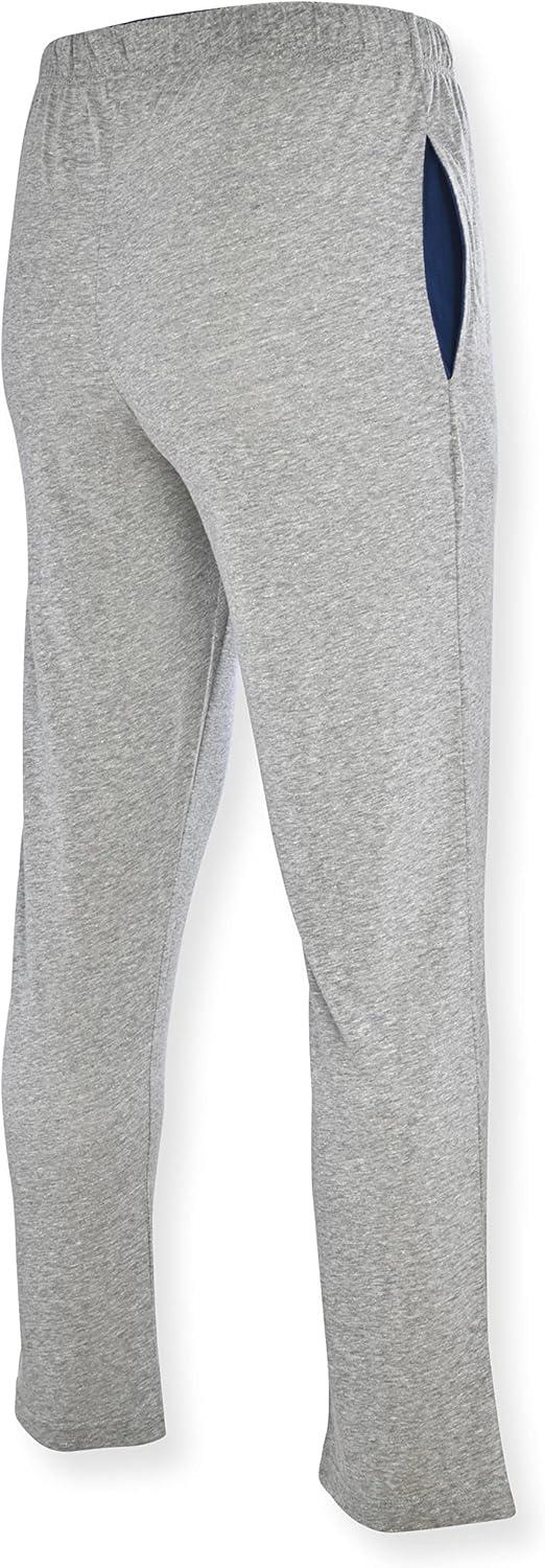 imageHanes Mens Solid Knit Sleep Pant with Pockets and DrawstringBlackActive Grey