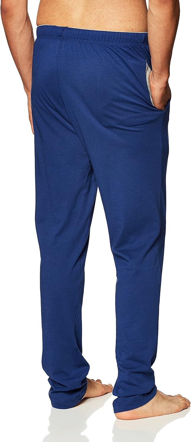 imageHanes Mens Solid Knit Sleep Pant with Pockets and DrawstringBlue