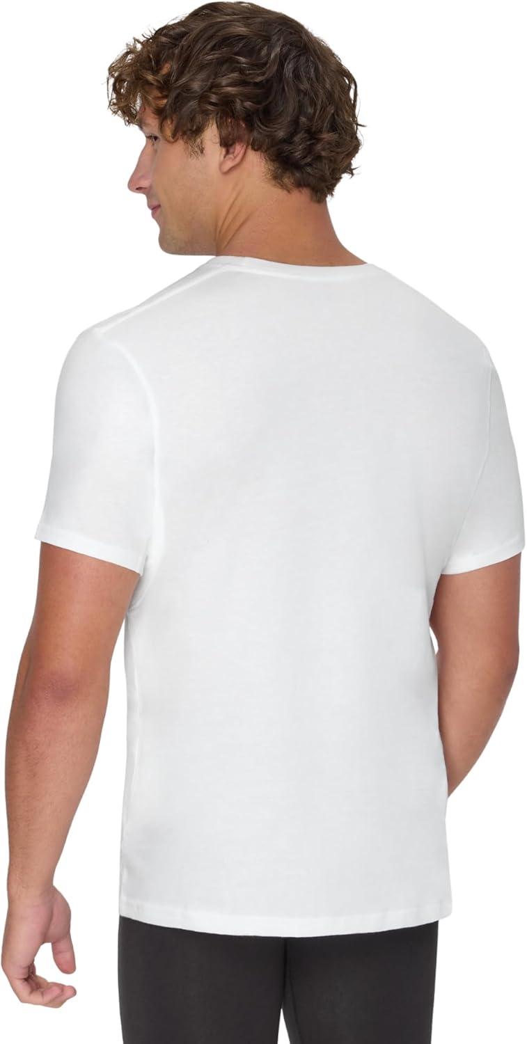 imageHanes Mens Sweat Block Undershirt Underarm Sweat Blocking Tee White VNeck TShirt 3PackWhite