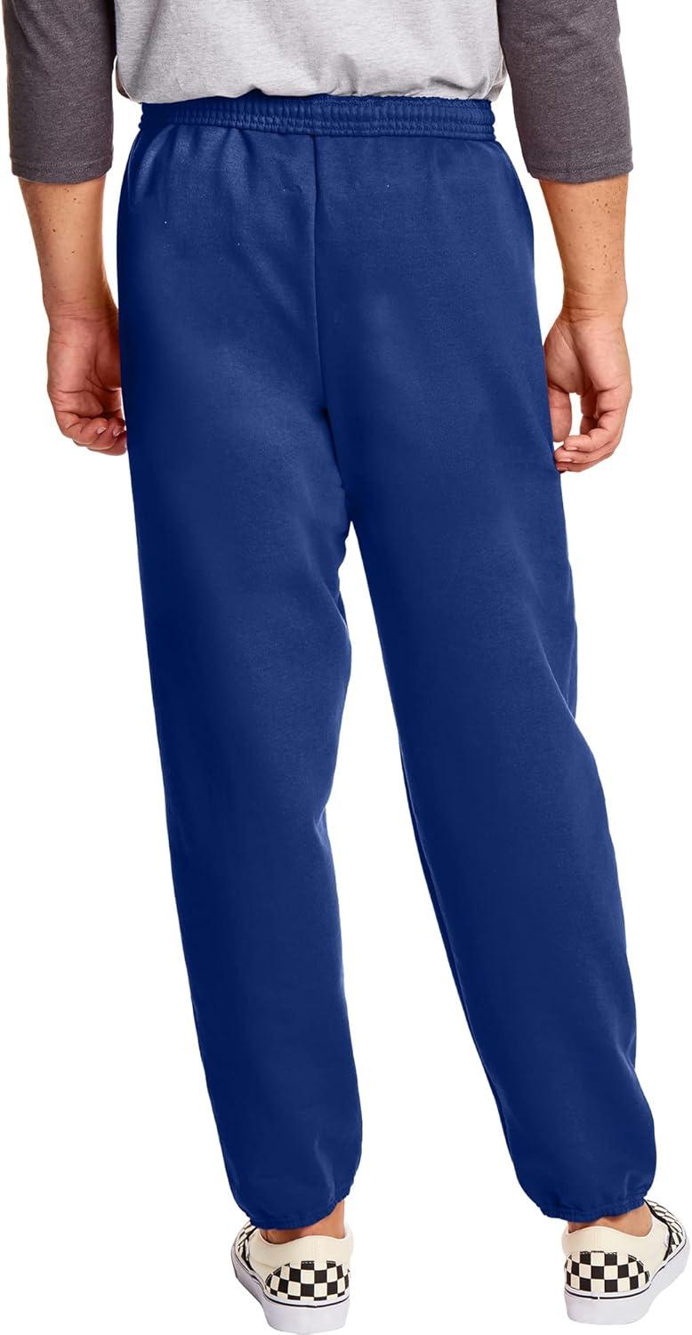 imageHanes Mens Sweatpants EcoSmart Best Sweatpants for Men Mens Athletic Lounge Pants with Cinched Cuffs 1 or 2 Pack OptionDeep Royal 2 Pack