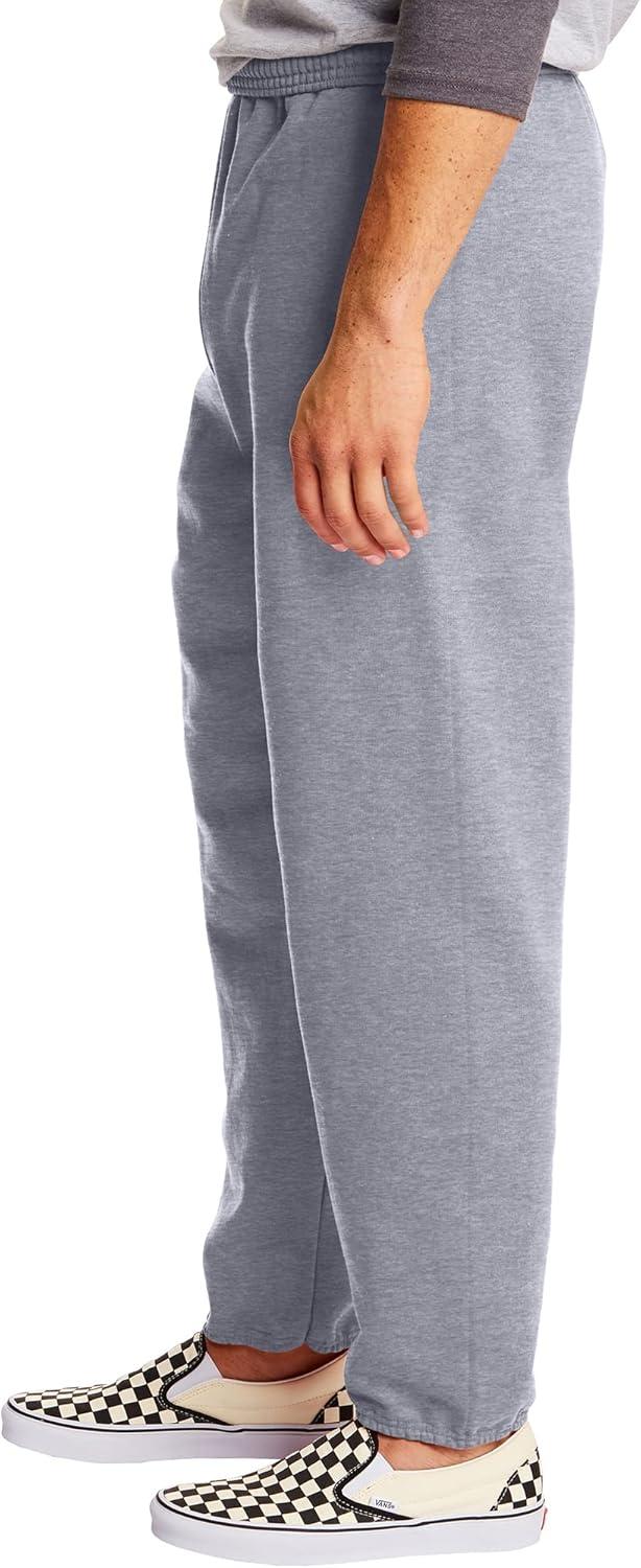 imageHanes Mens Sweatpants EcoSmart Best Sweatpants for Men Mens Athletic Lounge Pants with Cinched Cuffs 1 or 2 Pack OptionLight Steel 2 Pack