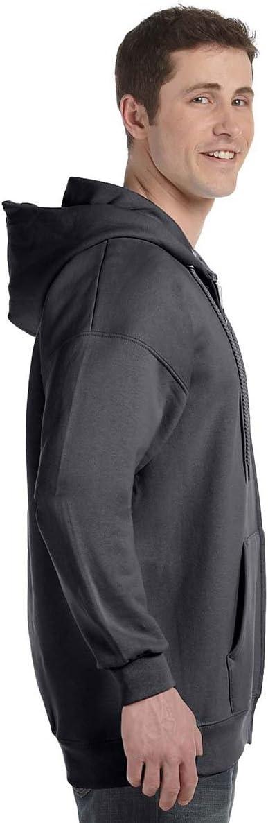 imageHanes Mens Ultimate FullZip Hoodie Mens Hooded Fleece Sweatshirt with ZipperAsh