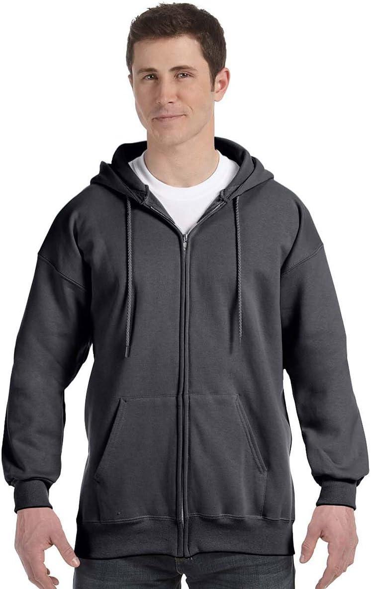imageHanes Mens Ultimate FullZip Hoodie Mens Hooded Fleece Sweatshirt with ZipperAsh