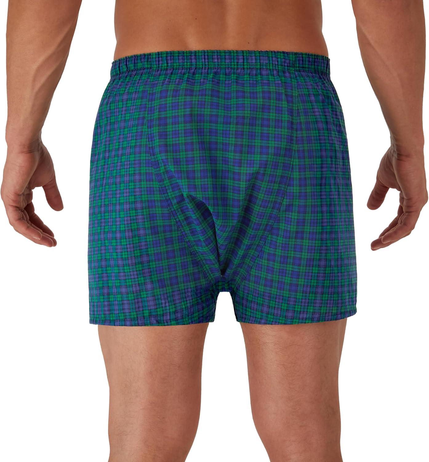 imageHanes Mens Underwear Boxers Pack Cool ampamp Breathable Cotton Underwear MoistureWicking Boxers for MenAssorted Plaid 5 Pack