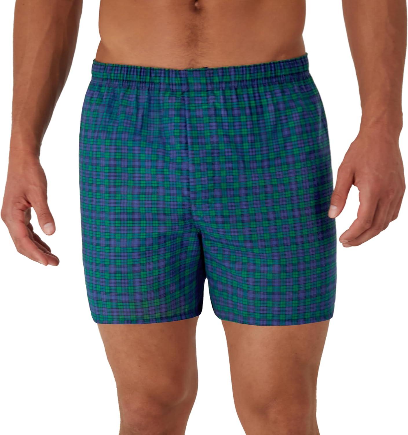 imageHanes Mens Underwear Boxers Pack Cool ampamp Breathable Cotton Underwear MoistureWicking Boxers for MenAssorted Plaid 5 Pack
