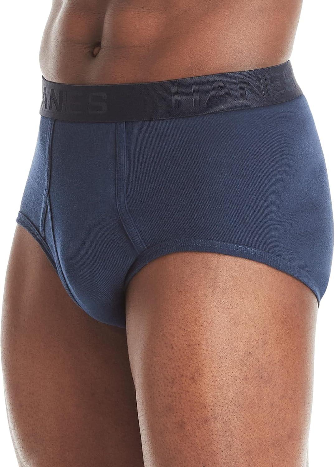 imageHanes Mens Underwear Briefs Pack 7Pack MoistureWicking Underwear for Men Everyday BriefsBlue 7 Pack