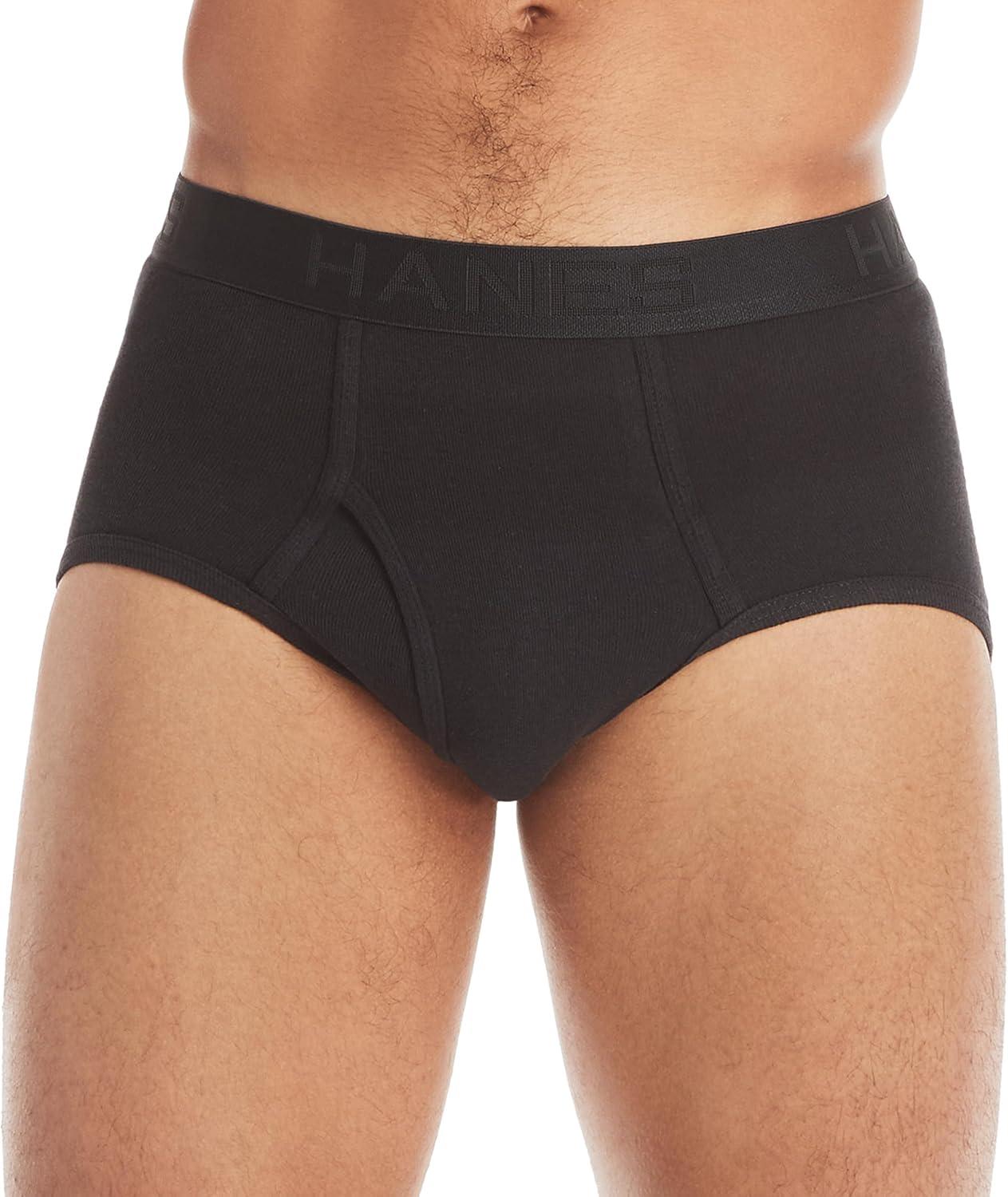 imageHanes Mens Underwear Briefs Pack 7Pack MoistureWicking Underwear for Men Everyday BriefsGrayBlack 7 Pack