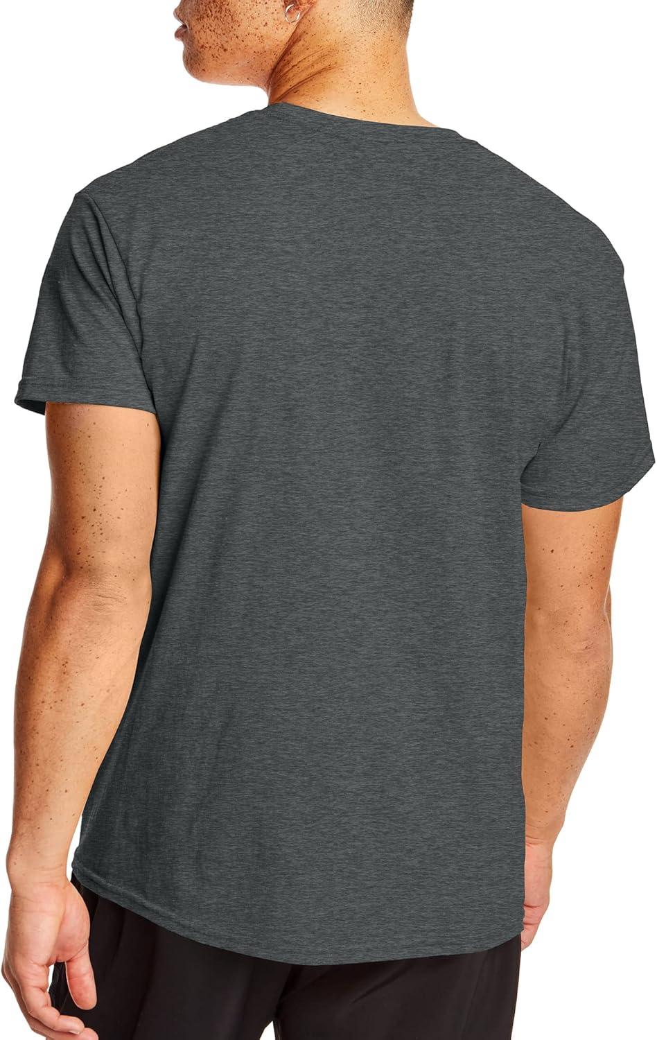 imageHanes Mens XTemp Performance TShirt Pack Cotton Blend MoistureWicking Tees for Men 2PackCharcoal Heather