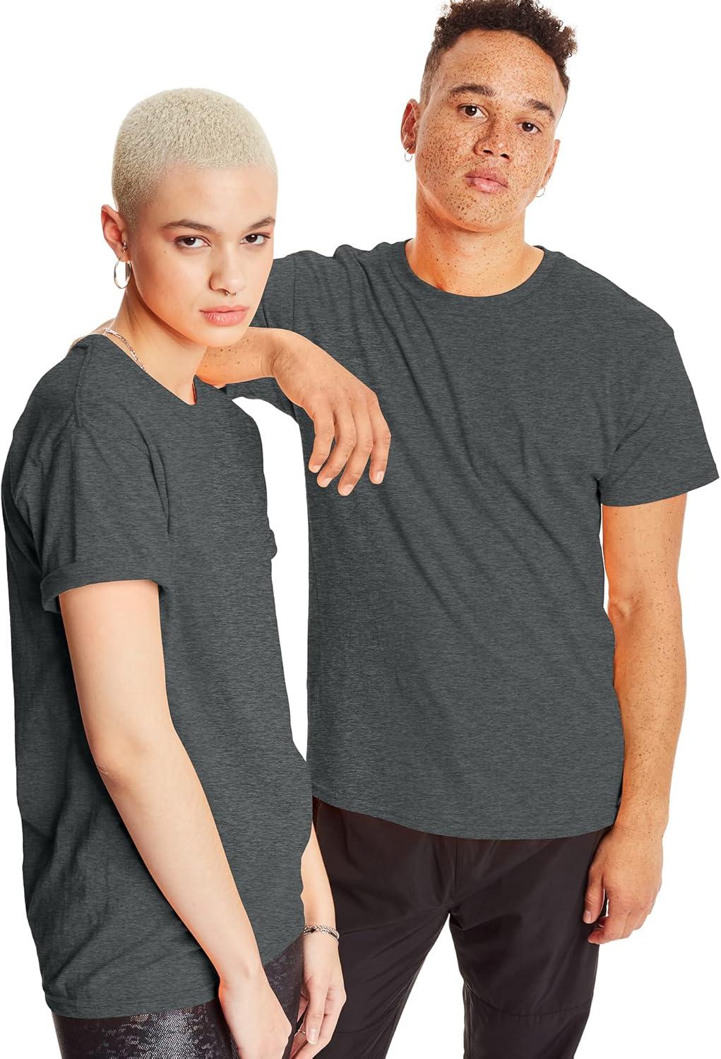 imageHanes Mens XTemp Performance TShirt Pack Cotton Blend MoistureWicking Tees for Men 2PackCharcoal Heather