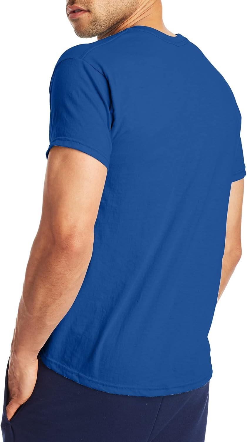 imageHanes Mens XTemp Performance TShirt Pack Cotton Blend MoistureWicking Tees for Men 2PackDeep Royal