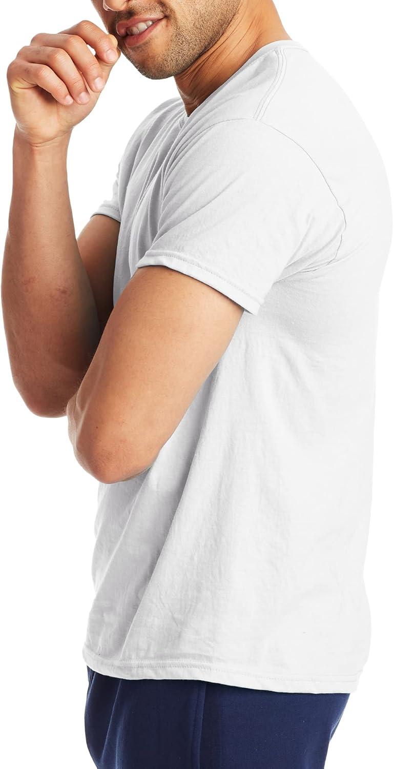 imageHanes Mens XTemp Performance TShirt Pack Cotton Blend MoistureWicking Tees for Men 2PackWhite