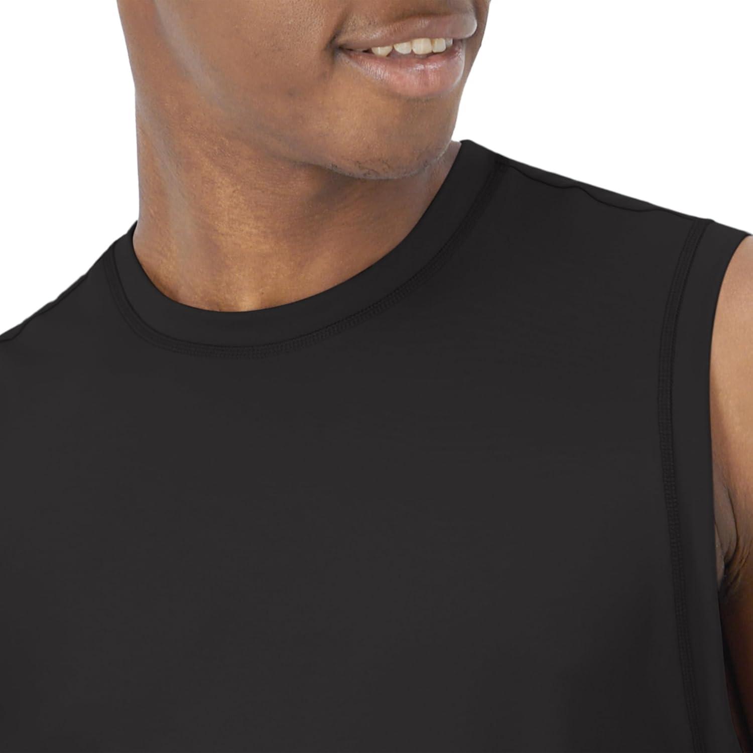imageHanes Moves Performance Men MoistureWicking Tank Top 4Way StretchBlack