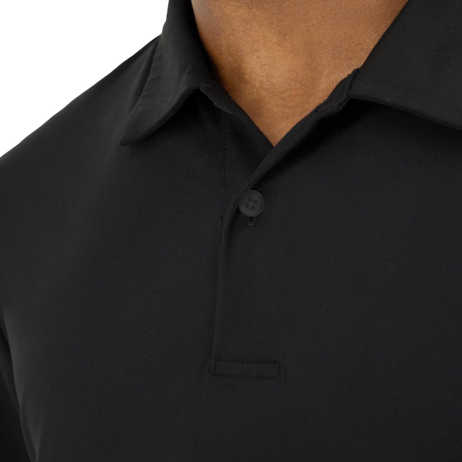 imageHanes Moves Performance Short Sleeve Polo Shirt for Men MoistureWickingBlack