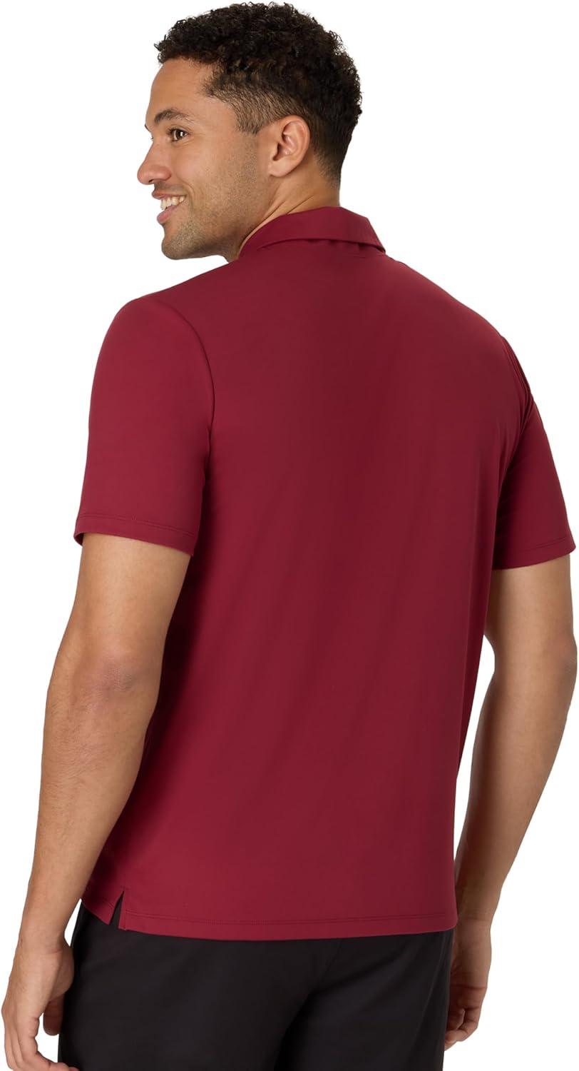 imageHanes Moves Performance Short Sleeve Polo Shirt for Men MoistureWickingCardinal Red