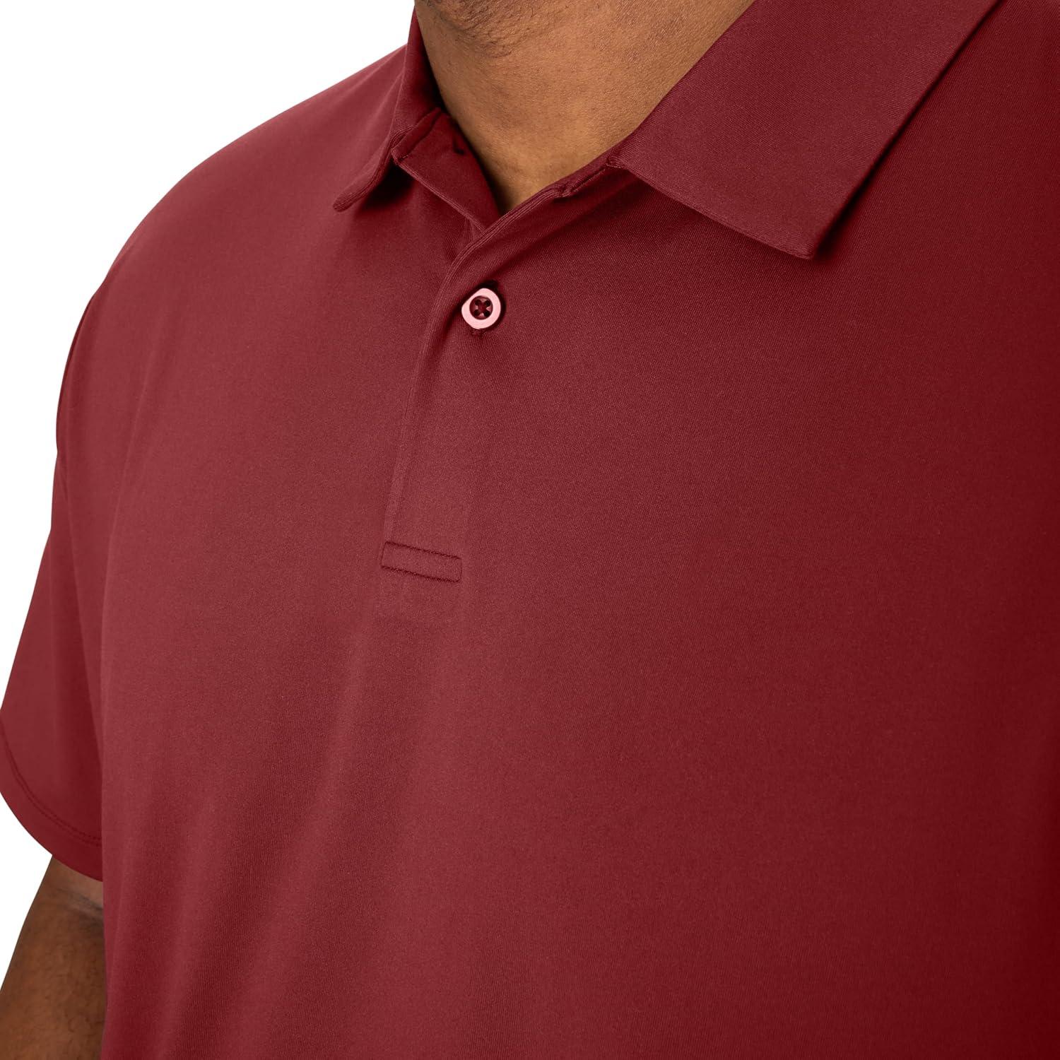imageHanes Moves Performance Short Sleeve Polo Shirt for Men MoistureWickingCardinal Red