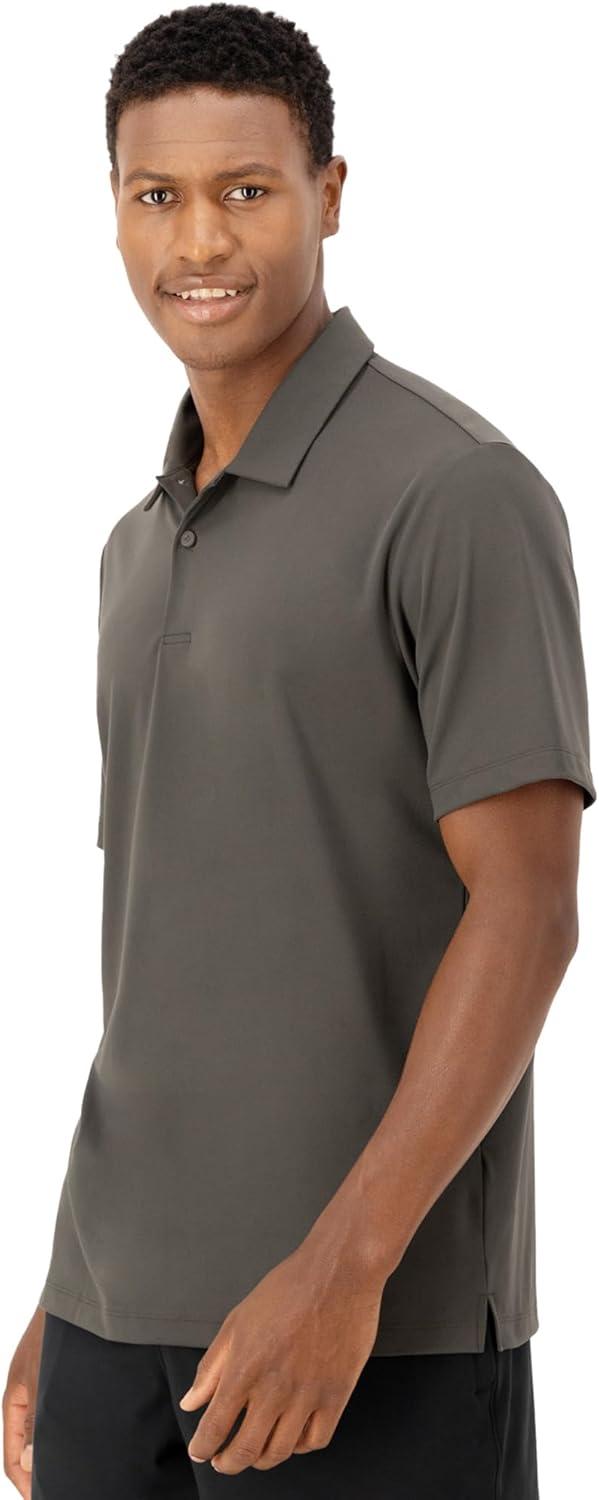 imageHanes Moves Performance Short Sleeve Polo Shirt for Men MoistureWickingGrey Encore