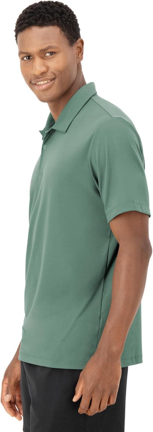 imageHanes Moves Performance Short Sleeve Polo Shirt for Men MoistureWickingHerbal Olive Green