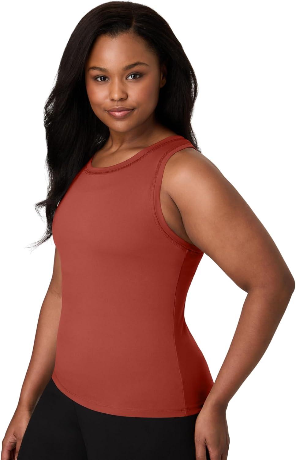 imageHanes Moves Stretch Women MoistureWicking Tank TopCoral Camelia