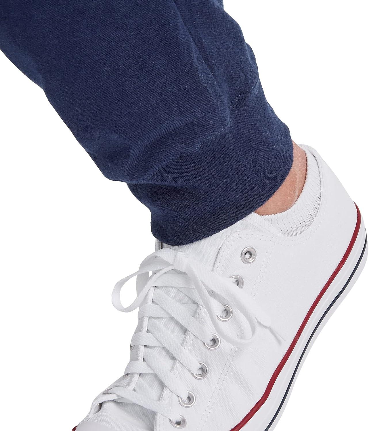 imageHanes Originals Cotton Joggers Jersey Sweatpants for Men with PocketsAthletic Navy