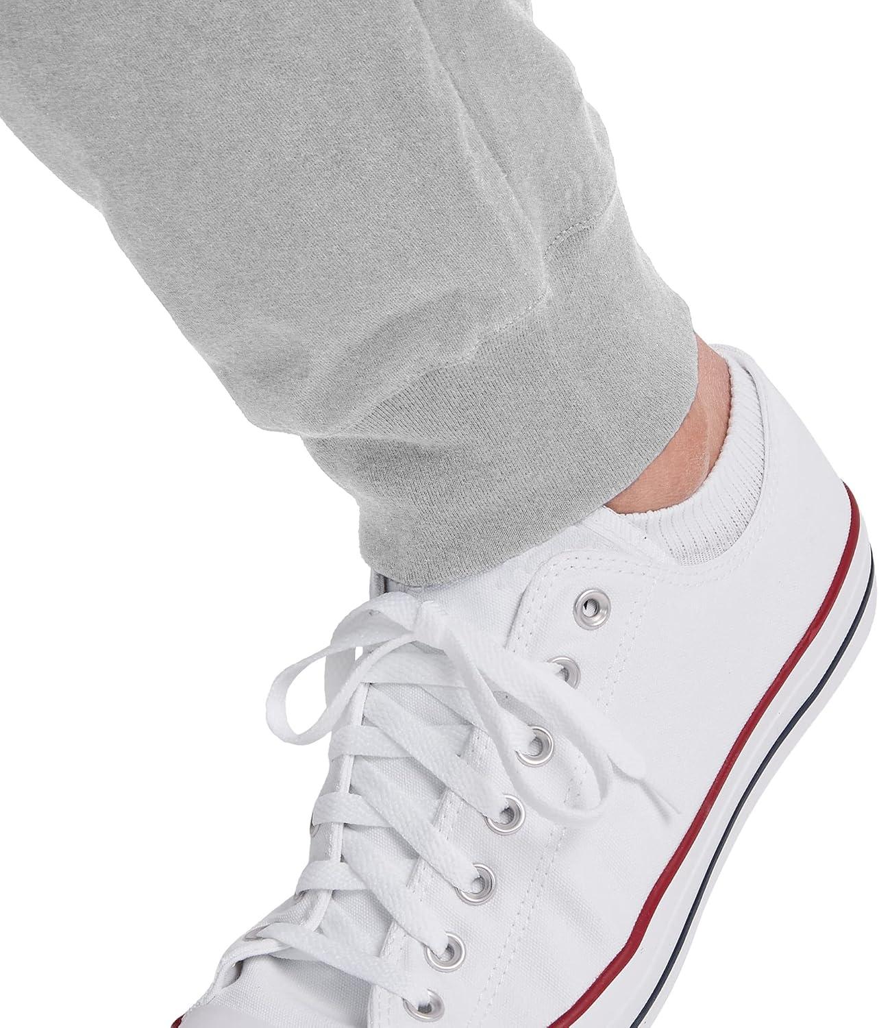 imageHanes Originals Cotton Joggers Jersey Sweatpants for Men with PocketsLight Steel