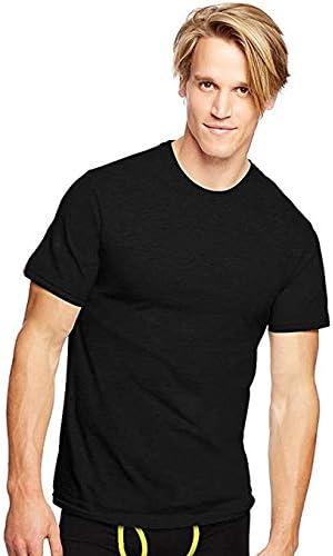 imageHanes Originals Crew T Pack Stretch Cotton Men MoistureWicking Tee Shirts 3PackBlack