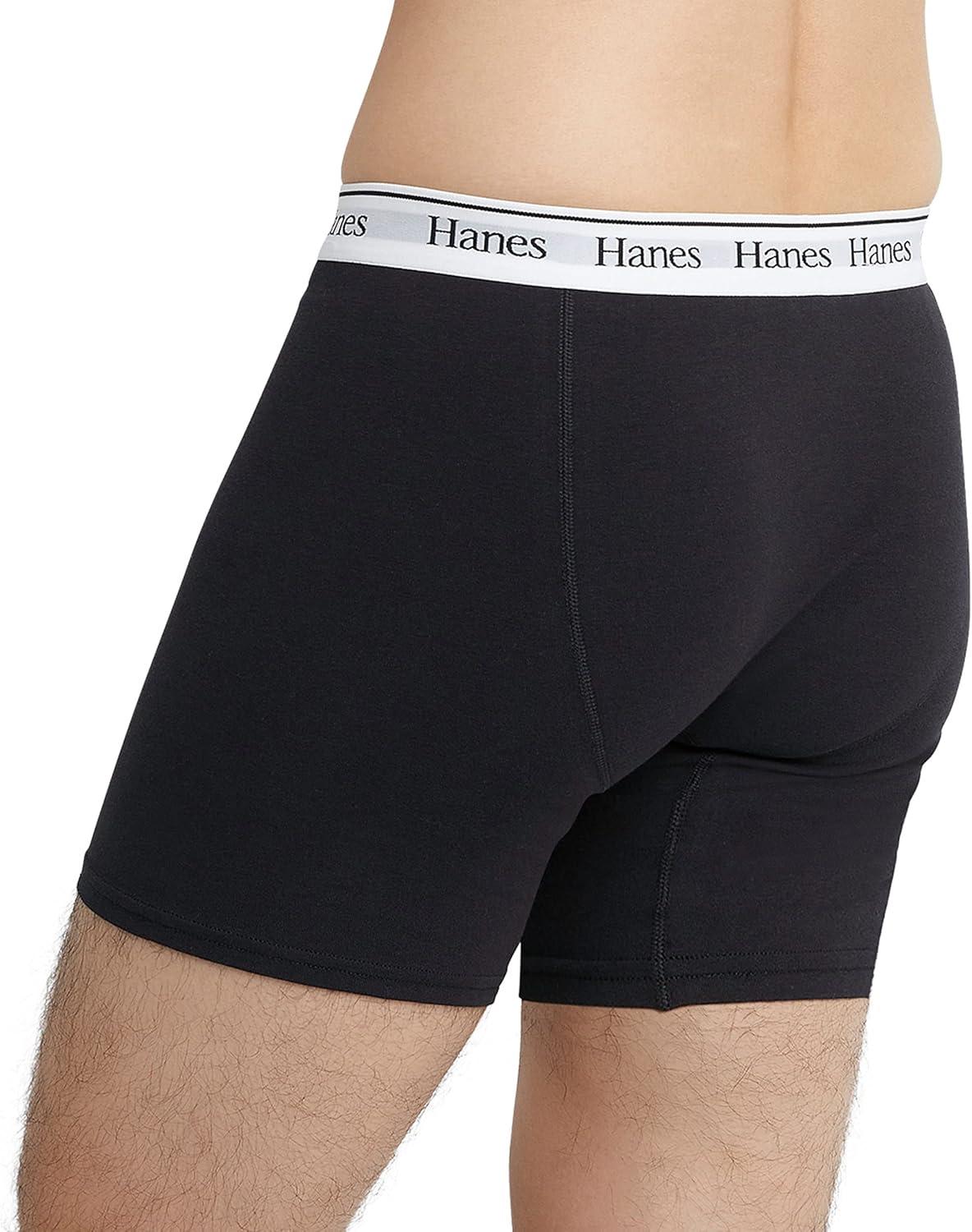 imageHanes Originals Mens Boxer Briefs ampamp Trunks Stretch Cotton MoistureWicking Underwear Modern Fit Low Rise MultipacksRegular Leg GreyBlueBlack 6 Pack