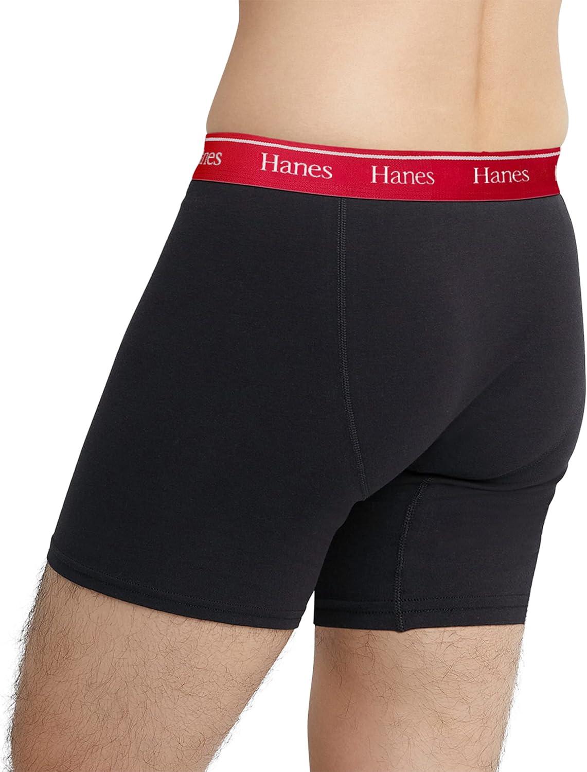 imageHanes Originals Mens Boxer Briefs ampamp Trunks Stretch Cotton MoistureWicking Underwear Modern Fit Low Rise MultipacksRegular Leg White Black Concrete Heather 3 Pack