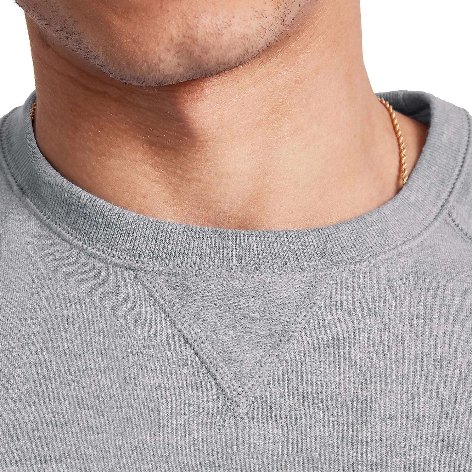 imageHanes Originals Mens French Terry Sweatshirt TriBlend Crewneck Sweatshirt for MenConcrete Pe Heather