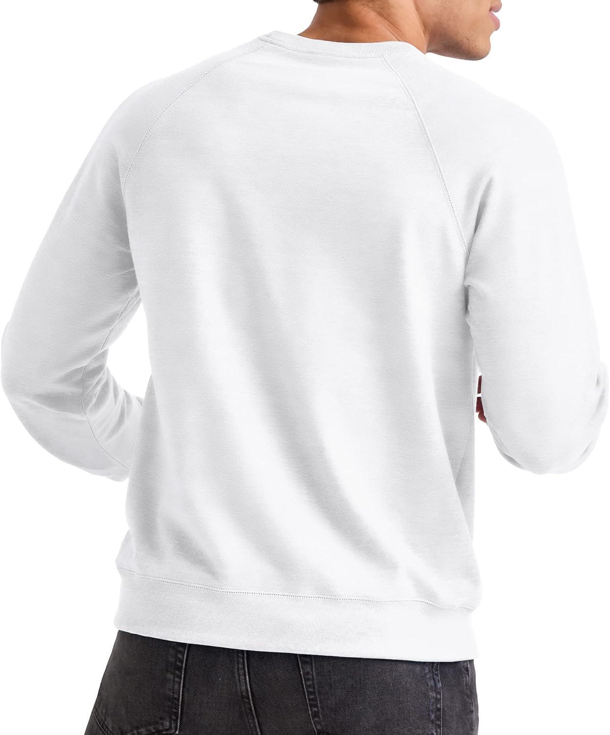 imageHanes Originals Mens French Terry Sweatshirt TriBlend Crewneck Sweatshirt for MenWhite